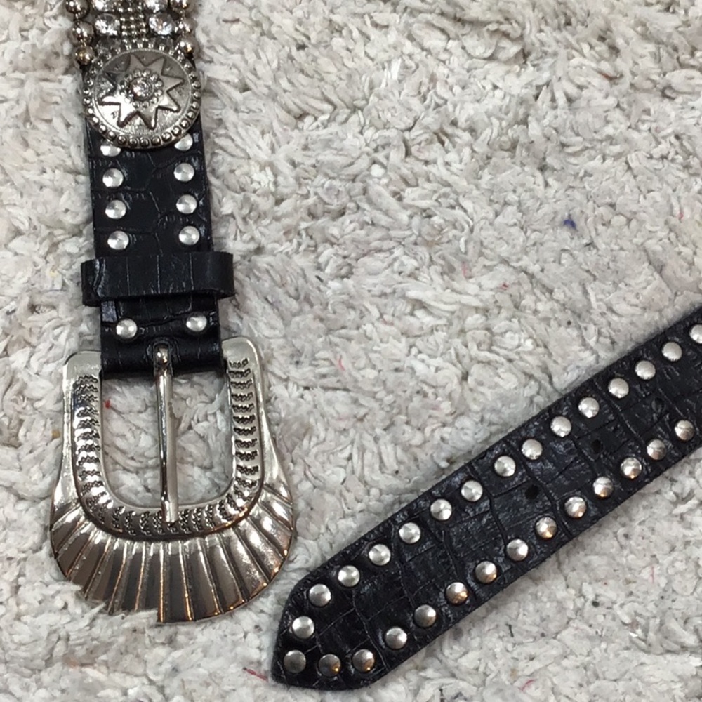 Furla leather and rhinestone western belt M - Picture 4 of 13